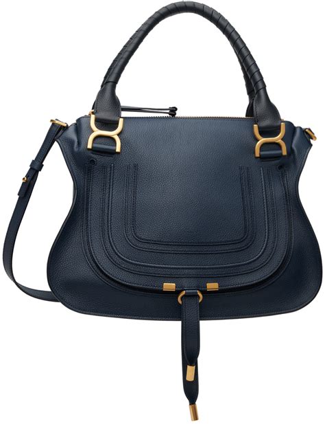 Chloé: Navy Medium Marcie Bag 